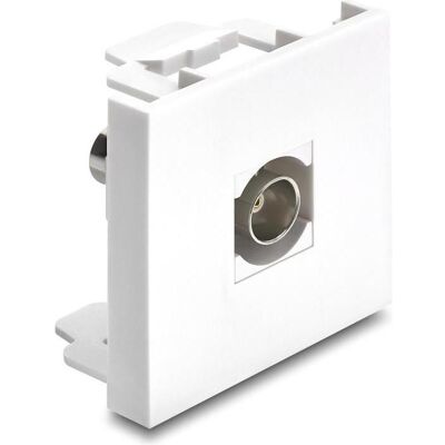 Delock Easy 45 Modul BNC Buchse zu BNC Buchse weiss, Câble d'antenne - Publicité Delock Easy 45 Modul BNC Buchse zu BNC Buchse weiss, Câble d'antenne - Publicité