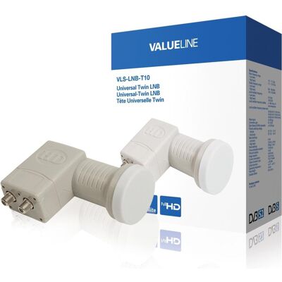 Valueline LNB universel Twin 0,3 dB / convertisseur LNB, Tête universelle - Publicité Valueline LNB universel Twin 0,3 dB / convertisseur LNB, Tête universelle - Publicité