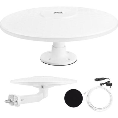 Maclean ANTENA WIELOKIERUNKOWADVB-T/T2 HEVC AKTYWNA CAMPER 12V MCTV-103 (DVB-T / -T2), Parabole + antenne, Blanc - Publicité Maclean ANTENA WIELOKIERUNKOWADVB-T/T2 HEVC AKTYWNA CAMPER 12V MCTV-103 (DVB-T / -T2), Parabole + antenne, Blanc - Publicité