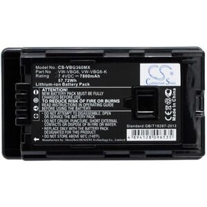 Batterie Panasonic HS250K HDC-HS300 - 7800 mAh, Noir - Publicité Batterie Panasonic HS250K HDC-HS300 - 7800 mAh, Noir - Publicité