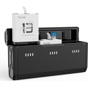 Telesin Pocket size 3-slot charger box and 2pcs Stamina battery kit 2.0 for GoPro Hero 13 Batteries, Caméra d'action : accessoires, Noir - Publicité Telesin Pocket size 3-slot charger box and 2pcs Stamina battery kit 2.0 for GoPro Hero 13 Batteries, Caméra d'action : accessoires, Noir - Publicité