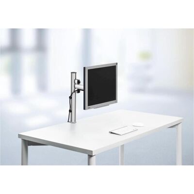 Support Moniteur TSS à Bras Unique - Ergonomique, Argenté - Publicité Support Moniteur TSS à Bras Unique - Ergonomique, Argenté - Publicité