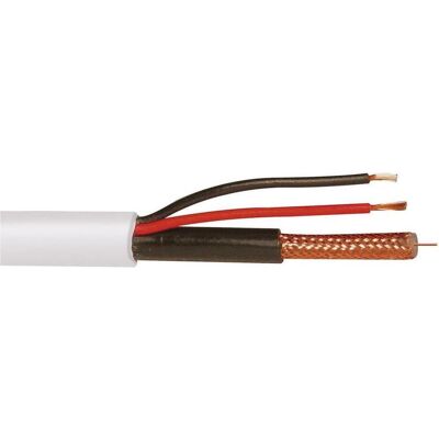 Câble coaxial CCTV Abus - 50m, Blanc, RG59, 75Ω - Publicité Câble coaxial CCTV Abus - 50m, Blanc, RG59, 75Ω - Publicité
