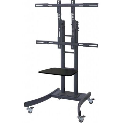 Value Support de roue LCD/TV (125 kg, 23" - 100"), Pied TV, Noir - Publicité Value Support de roue LCD/TV (125 kg, 23" - 100"), Pied TV, Noir - Publicité