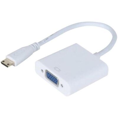 Tecline Adaptateur mini-HDMI C mâle vers VGA femelle Pour utiliser un écran VGA via une prise HDMI libre. (15 cm), Adaptateur données + vidéo, Blanc - Publicité Tecline Adaptateur mini-HDMI C mâle vers VGA femelle Pour utiliser un écran VGA via une prise HDMI libre. (15 cm), Adaptateur données + vidéo, Blanc - Publicité