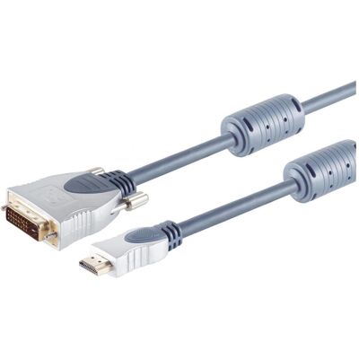 Shiverpeaks S/CONN maximum connectivity Home Cinéma HDMI mâle vers DVI-D mâle (24+1), ferrites, chromé M (1 m), Câble vidéo, Or - Publicité Shiverpeaks S/CONN maximum connectivity Home Cinéma HDMI mâle vers DVI-D mâle (24+1), ferrites, chromé M (1 m), Câble vidéo, Or - Publicité