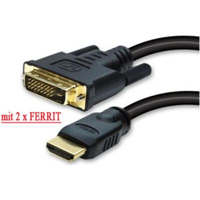 Shiverpeaks S/CONN maximum connectivity Câble de connexion HDMI DVI-HDMI mâle vers DVI-D (18+1) mâle, plaqué or (5 m), Câble vidéo, Noir - Publicité Shiverpeaks S/CONN maximum connectivity Câble de connexion HDMI DVI-HDMI mâle vers DVI-D (18+1) mâle, plaqué or (5 m), Câble vidéo, Noir - Publicité