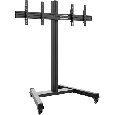 Hagor CPS MOBILE STAND DUAL 43 - 55, Affichage dynamique : accessoires, Noir - Publicité Hagor CPS MOBILE STAND DUAL 43 - 55, Affichage dynamique : accessoires, Noir - Publicité