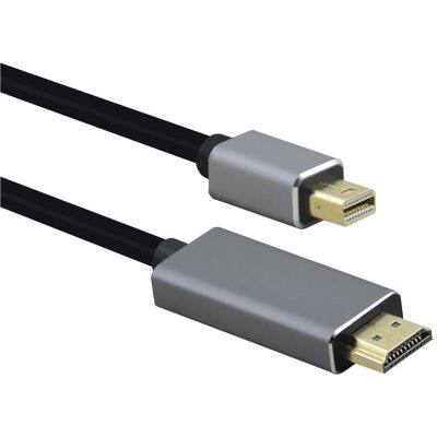 Câble Mini DisplayPort à HDMI Helos - 4K, 3m, Noir - Publicité Câble Mini DisplayPort à HDMI Helos - 4K, 3m, Noir - Publicité