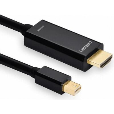 Ugreen Mini Display Port vers HDMI 4K 1080p (1.50 m), Câble vidéo, Noir - Publicité Ugreen Mini Display Port vers HDMI 4K 1080p (1.50 m), Câble vidéo, Noir - Publicité