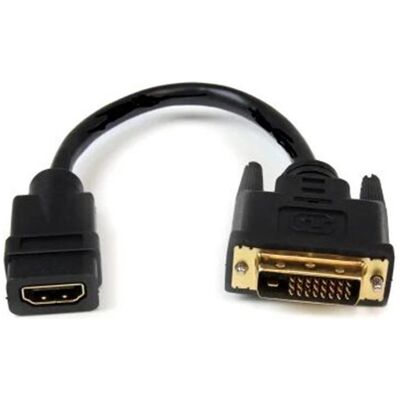 Garbot Adaptateur de câble DVI-HDMI. M/F. Noir. 15cm (DVI, 15 cm), Adaptateur données + vidéo, Noir - Publicité Garbot Adaptateur de câble DVI-HDMI. M/F. Noir. 15cm (DVI, 15 cm), Adaptateur données + vidéo, Noir - Publicité