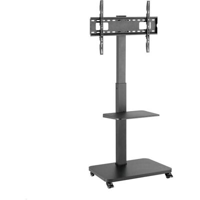 MonLines MBS011B Support TV sur roulettes avec étagère jusqu'à 75 pouces, noir (40 kg), Pied TV, Noir - Publicité MonLines MBS011B Support TV sur roulettes avec étagère jusqu'à 75 pouces, noir (40 kg), Pied TV, Noir - Publicité