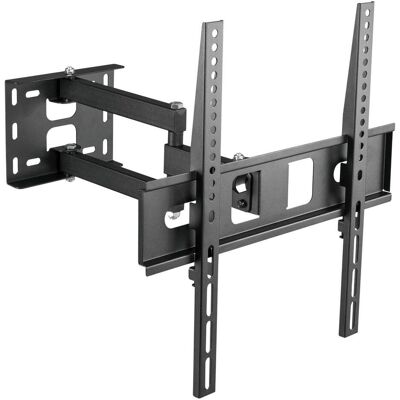 Cabletech Support mural universel pour téléviseurs LED (32-55") réglage vertical et horizontal (35 kg, 32" - 55"), Support mural pour TV, Noir - Publicité Cabletech Support mural universel pour téléviseurs LED (32-55") réglage vertical et horizontal (35 kg, 32" - 55"), Support mural pour TV, Noir - Publicité