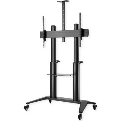 Roline Pied à roulettes pour LCD/TV (140 kg), Pied TV, Noir - Publicité Roline Pied à roulettes pour LCD/TV (140 kg), Pied TV, Noir - Publicité