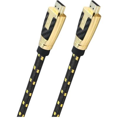Oehlbach Cavo HDMI 21 Ultra HighEnd Carb Connect (12 m), Câble vidéo, Or, Noir - Publicité Oehlbach Cavo HDMI 21 Ultra HighEnd Carb Connect (12 m), Câble vidéo, Or, Noir - Publicité