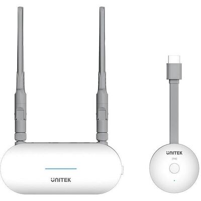 Unitek Emetteur et récepteur HDMI sans fil Uni blanc (50 m), Transmetteur multimédia sans fil, Gris, Blanc - Publicité Unitek Emetteur et récepteur HDMI sans fil Uni blanc (50 m), Transmetteur multimédia sans fil, Gris, Blanc - Publicité