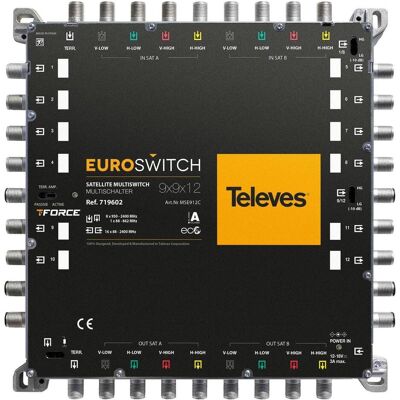 Televes MSE912C Euroswitch 9in16 (Multi commutateur), Parabole : accessoires - Publicité Televes MSE912C Euroswitch 9in16 (Multi commutateur), Parabole : accessoires - Publicité