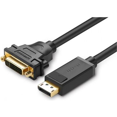 Ugreen Adaptateur Display Port mâle vers DVI femelle (0.15 m), Câble vidéo, Noir - Publicité Ugreen Adaptateur Display Port mâle vers DVI femelle (0.15 m), Câble vidéo, Noir - Publicité