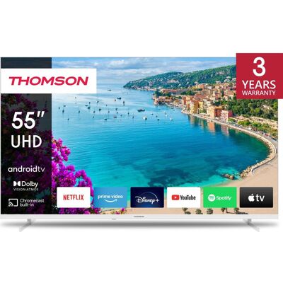 Thomson 55UA5S13W Smart TV 55 Pollici 4K (55", LED, 4K), TV, Blanc - Publicité Thomson 55UA5S13W Smart TV 55 Pollici 4K (55", LED, 4K), TV, Blanc - Publicité