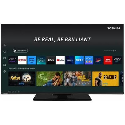 Toshiba Smart TV 43QV3F63DG 4K Ultra HD 43 QLED (43", QLED, 4K, 2024, FR), TV, Noir - Publicité Toshiba Smart TV 43QV3F63DG 4K Ultra HD 43 QLED (43", QLED, 4K, 2024, FR), TV, Noir - Publicité