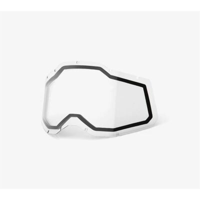 100%, Lunettes : accessoires, Verre de rechange double écran pour masque Racecraft 2 / Accuri 2 / Strata 2, Transparent - Publicité 100%, Lunettes : accessoires, Verre de rechange double écran pour masque Racecraft 2 / Accuri 2 / Strata 2, Transparent - Publicité