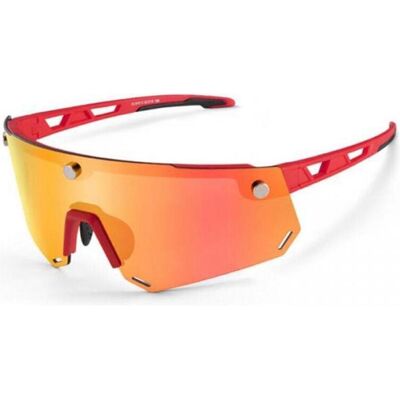 Rockbros, Unisexe, Lunettes de sport, Sport Sport SP213RB (Rouge, Polarisées (grises), Red), Rouge, Gris - Publicité Rockbros, Unisexe, Lunettes de sport, Sport Sport SP213RB (Rouge, Polarisées (grises), Red), Rouge, Gris - Publicité