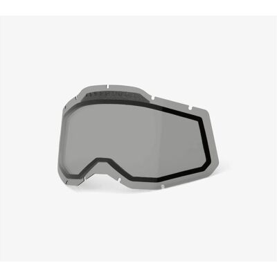 100%, Lunettes : accessoires, Verre de rechange double écran pour masque Racecraft 2 / Accuri 2 / Strata 2, Gris - Publicité 100%, Lunettes : accessoires, Verre de rechange double écran pour masque Racecraft 2 / Accuri 2 / Strata 2, Gris - Publicité