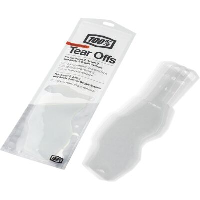 100%, Lunettes : accessoires, RC2/AC2/ST2 Standard Tear-Offs 50 PK, Transparent - Publicité 100%, Lunettes : accessoires, RC2/AC2/ST2 Standard Tear-Offs 50 PK, Transparent - Publicité