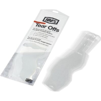 100%, Lunettes : accessoires, RC2/AC2/ST2 Standard Tear-Offs 50 PK, Transparent - Publicité 100%, Lunettes : accessoires, RC2/AC2/ST2 Standard Tear-Offs 50 PK, Transparent - Publicité