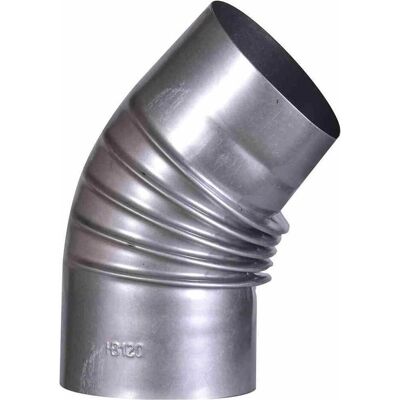 FireFix, Cheminée : accessoires, A130/B4 FAL Coude 45°, rigide, ø 130 mm - Tuyaux de poêle en tôle d'acier, épaisseur 0,6 mm - Publicité FireFix, Cheminée : accessoires, A130/B4 FAL Coude 45°, rigide, ø 130 mm - Tuyaux de poêle en tôle d'acier, épaisseur 0,6 mm - Publicité