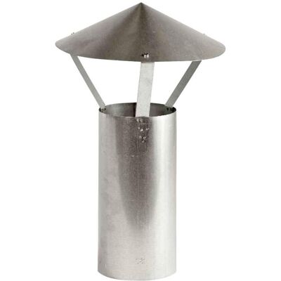FireFix, Cheminée : accessoires, A110/RH Chapeau de pluie (galvanisé), hauteur 420 mm, ø 110 mm - pour tuyaux de poêle de 0,6 mm - Publicité FireFix, Cheminée : accessoires, A110/RH Chapeau de pluie (galvanisé), hauteur 420 mm, ø 110 mm - pour tuyaux de poêle de 0,6 mm - Publicité