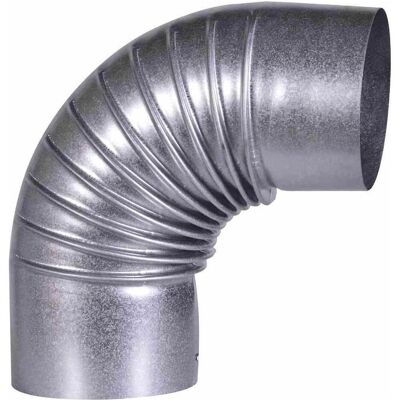 FireFix, Cheminée : accessoires, A100/B FAL Coude à 90°, rigide, ø 100 mm tuyaux de poêle en tôle d'acier, épaisseur 0,6 mm, couché - Publicité FireFix, Cheminée : accessoires, A100/B FAL Coude à 90°, rigide, ø 100 mm tuyaux de poêle en tôle d'acier, épaisseur 0,6 mm, couché - Publicité