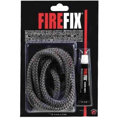 FireFix, Cheminée : accessoires, Cordon céramique Ø 14 mm, adhésif inclus - Publicité FireFix, Cheminée : accessoires, Cordon céramique Ø 14 mm, adhésif inclus - Publicité