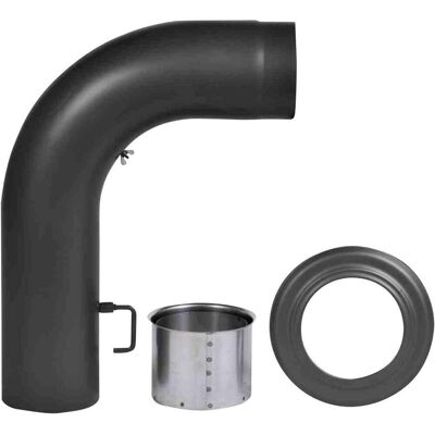 FireFix, Cheminée : accessoires, R150/SET Kit de tuyaux de poêle en acier de 2 mm d'épaisseur (kit de tuyaux d'angle) de 150 mm de - Publicité FireFix, Cheminée : accessoires, R150/SET Kit de tuyaux de poêle en acier de 2 mm d'épaisseur (kit de tuyaux d'angle) de 150 mm de - Publicité
