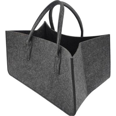 FireFix, Cheminée : accessoires, Kaminholztasche Filz grau 2 Trage-Griffe, 34 x 50 x 27 cm - Publicité FireFix, Cheminée : accessoires, Kaminholztasche Filz grau 2 Trage-Griffe, 34 x 50 x 27 cm - Publicité