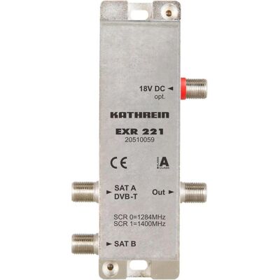 Kathrein EXR 221 Commutateur multicâble sur 1x2 (Multi commutateur), Parabole : accessoires, Argent - Publicité Kathrein EXR 221 Commutateur multicâble sur 1x2 (Multi commutateur), Parabole : accessoires, Argent - Publicité