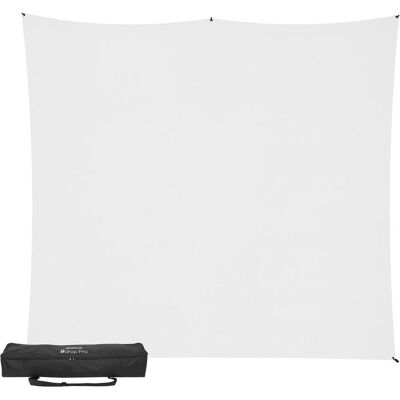 Kit de Fond Blanc Westcott - 8x8 ft, Portable, Résistant aux Plis - Publicité Kit de Fond Blanc Westcott - 8x8 ft, Portable, Résistant aux Plis - Publicité