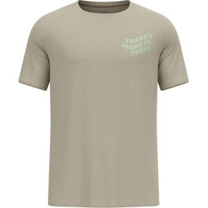 ODLO Herren Laufshirt Essential Print Beige - T-shirt de course - Publicité ODLO Herren Laufshirt Essential Print Beige - T-shirt de course - Publicité