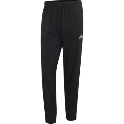Adidas, Hommes, Bas de sport, Pantalon pour homme Essentials Small Logo Stanford Lite, tissé, coupe fuselée, à revers, (L), Blanc, Noir - Publicité Adidas, Hommes, Bas de sport, Pantalon pour homme Essentials Small Logo Stanford Lite, tissé, coupe fuselée, à revers, (L), Blanc, Noir - Publicité