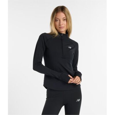 Sweat de tennis pour femmes New Balance Harmony Half Zip - Noir - Publicité Sweat de tennis pour femmes New Balance Harmony Half Zip - Noir - Publicité