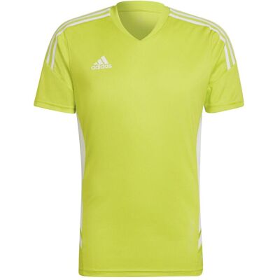 Adidas Condivo 22 HE3058 - Homme - Jaune - 170-175 cm - Maillot de football - Publicité Adidas Condivo 22 HE3058 - Homme - Jaune - 170-175 cm - Maillot de football - Publicité