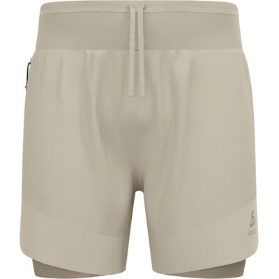 Short Odlo X-Alp 6Inch 2in1 2.0 Beige - Course en montagne - Publicité Short Odlo X-Alp 6Inch 2in1 2.0 Beige - Course en montagne - Publicité