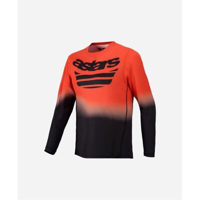 Alpinestars, Hommes, Maillot de cyclisme, Jersey A-Dura Astars Ls 2.0 Orange/Black (S), Orange, Noir, S - Publicité Alpinestars, Hommes, Maillot de cyclisme, Jersey A-Dura Astars Ls 2.0 Orange/Black (S), Orange, Noir, S - Publicité