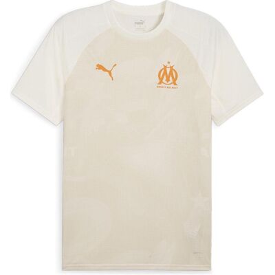 T-shirt d'entraînement PUMA Olympique de Marseille - Orange et Blanc - T-shirt d'entraînement - Publicité T-shirt d'entraînement PUMA Olympique de Marseille - Orange et Blanc - T-shirt d'entraînement - Publicité