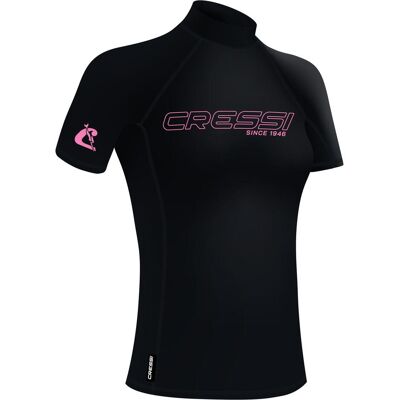 Cressi, Femmes, Maillot de surf, Sentinel Rashguard Shirt Lady, Noir, Rose, (40) - Publicité Cressi, Femmes, Maillot de surf, Sentinel Rashguard Shirt Lady, Noir, Rose, (40) - Publicité