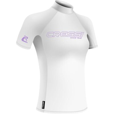 Cressi, Femmes, Maillot de surf, Sentinel Rashguard Shirt Lady, Blanc, Violet, (40) - Publicité Cressi, Femmes, Maillot de surf, Sentinel Rashguard Shirt Lady, Blanc, Violet, (40) - Publicité