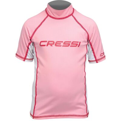 Cressi, Unisexe, Maillot de surf, Rashguard, Blanc, Pink, (122) - Publicité Cressi, Unisexe, Maillot de surf, Rashguard, Blanc, Pink, (122) - Publicité