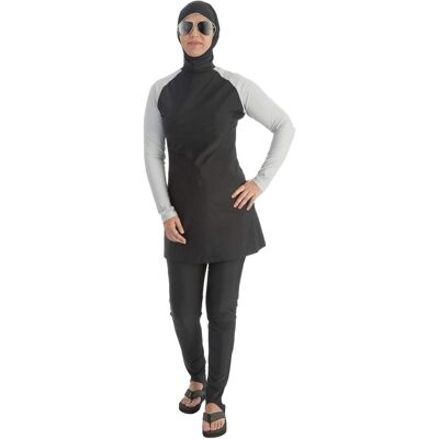 Beco, Femmes, Maillot de bain, Beermann GmbH Burkini Standard argent/noir M, Argent, (M) - Publicité Beco, Femmes, Maillot de bain, Beermann GmbH Burkini Standard argent/noir M, Argent, (M) - Publicité