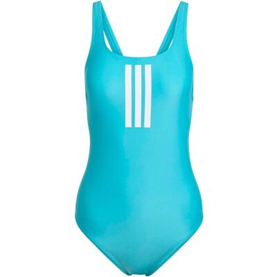 Adidas, Femmes, Maillot de bain, 3S Mid Suit - luccya/white, Blanc, (42) - Publicité Adidas, Femmes, Maillot de bain, 3S Mid Suit - luccya/white, Blanc, (42) - Publicité