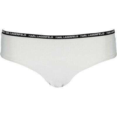 Karl Lagerfeld, Femmes, Short de bain, White Polyamide Women's Swim Brief, Blanc, (XS) - Publicité Karl Lagerfeld, Femmes, Short de bain, White Polyamide Women's Swim Brief, Blanc, (XS) - Publicité